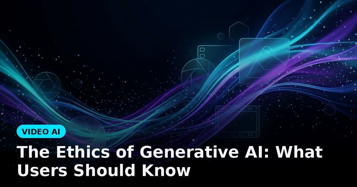 The Ethics of Generative AI: What Users Should Know